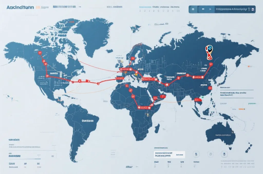 2026世界杯美加墨赛程地图与球队转场路线的可视化分析图